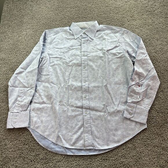Robert Graham Shirt Mens Extra Large Blue Buddha Jacquard Long Sleeve Button Up - Picture 1 of 10